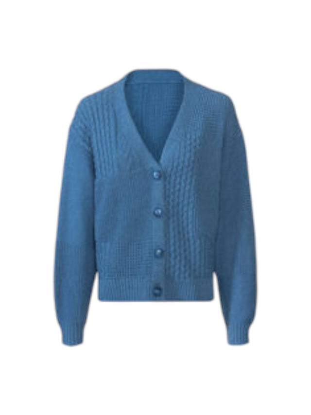 Image for Women's Open Knitted Sweaters Cardigan,Blue
