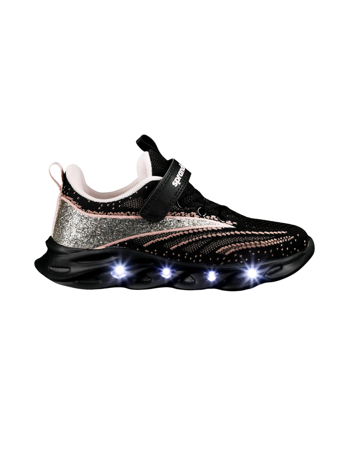 Image for Kids Girl's Led Light Up Textured Boots,Black