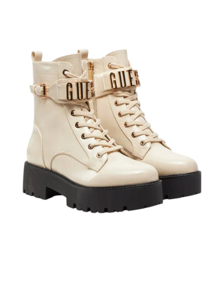 Image for Women's Plain Combat Boots,Beige