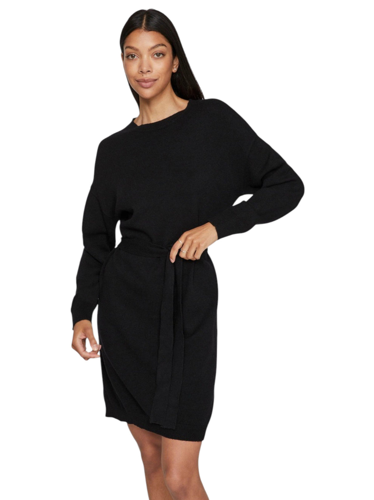 Image for Women's Knitted Dress,Black