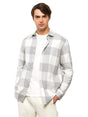 Image for Men's Plaid Dress Shirt,Light Grey
