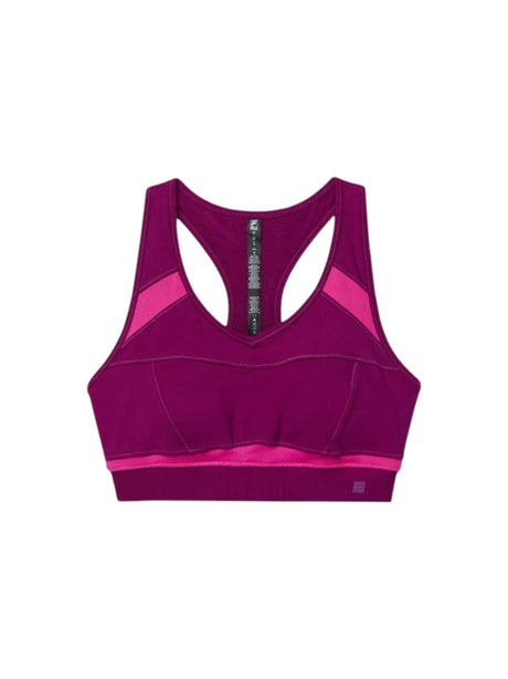 Image for Women's Colorblocked Sport Crop Top,Mauve/Pink