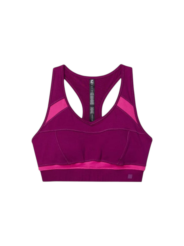 Image for Women's Colorblocked Sport Crop Top,Mauve/Pink