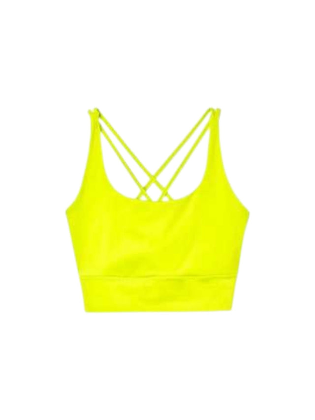 Image for Women's Plain Sport Crop Top,Lime