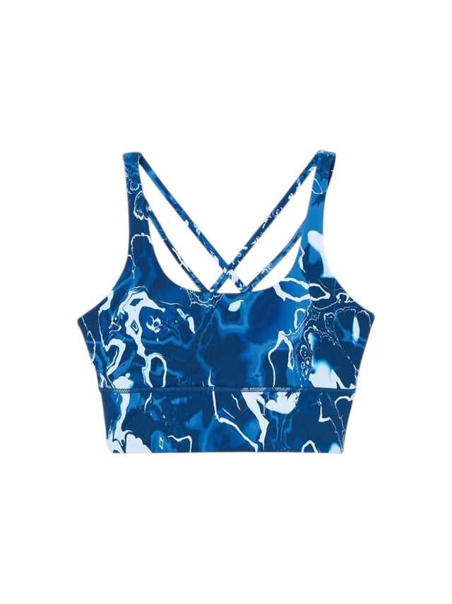 Image for Women's Printed Sport Crop Top,Navy