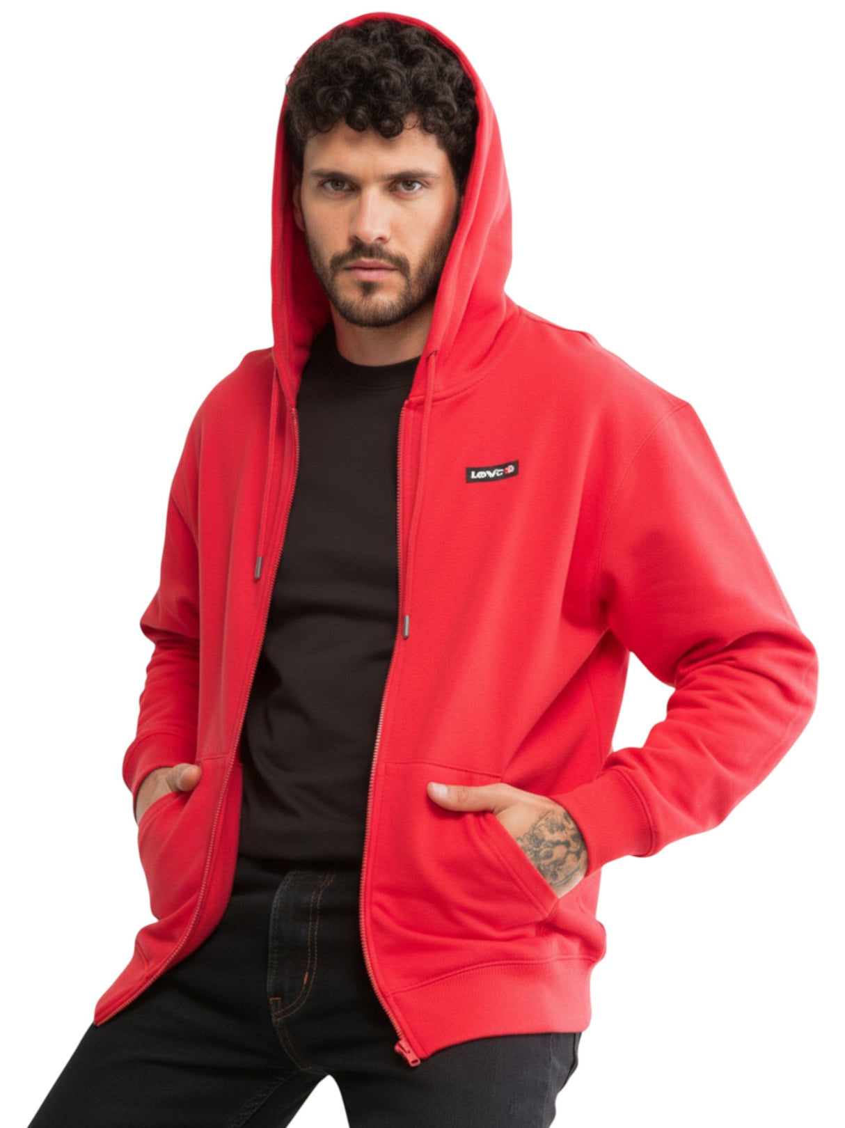 Image for Men's Plain Hoodie,Red
