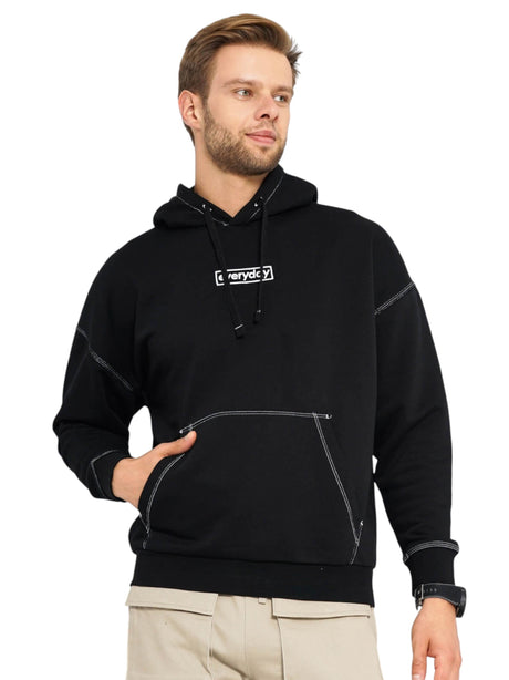 Image for Men's Plain Hoodie,Black