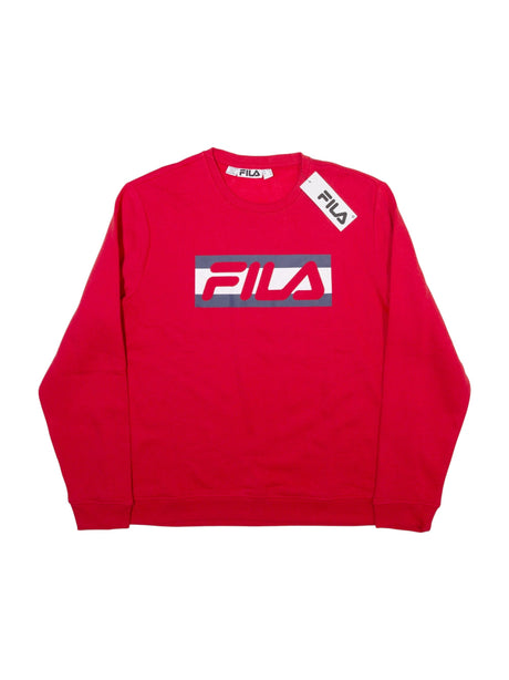 Image for Men's Brand Logo Printed Sweaters,Red