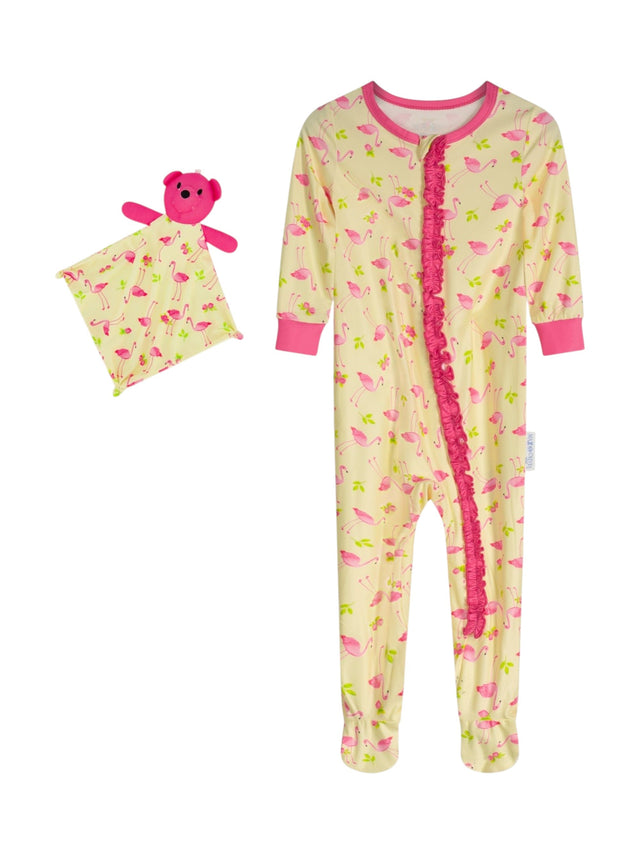 Image for Kids Girl's Printed Jumpsuit&Matching Toy,Yellow