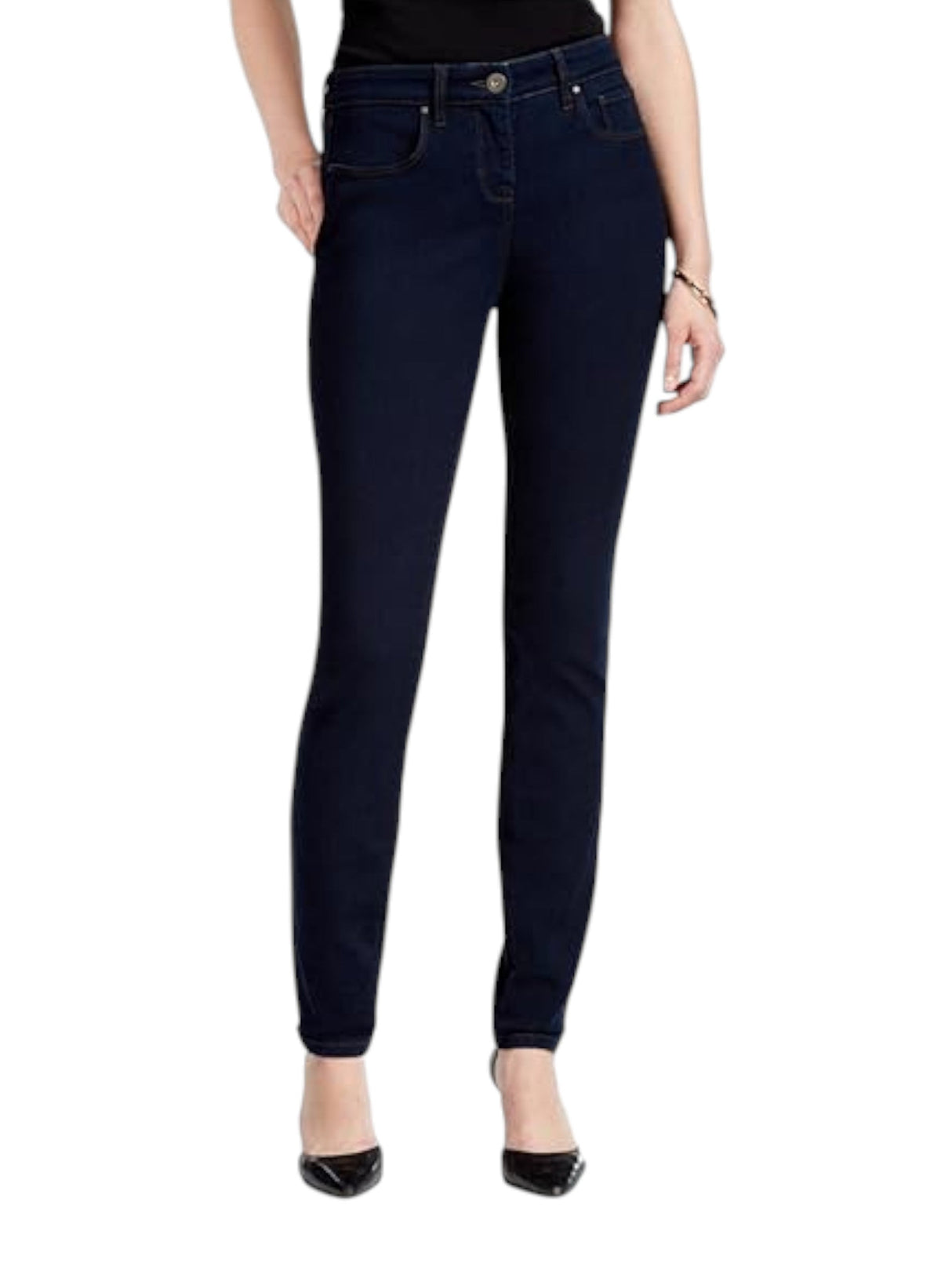 Image for Women's Plain Skinny Jeans,Navy