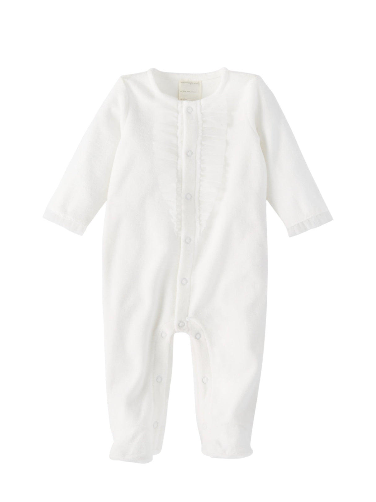 Image for Kids Girl's Velvet Front Glitter Chiffon Jumpsuit,White