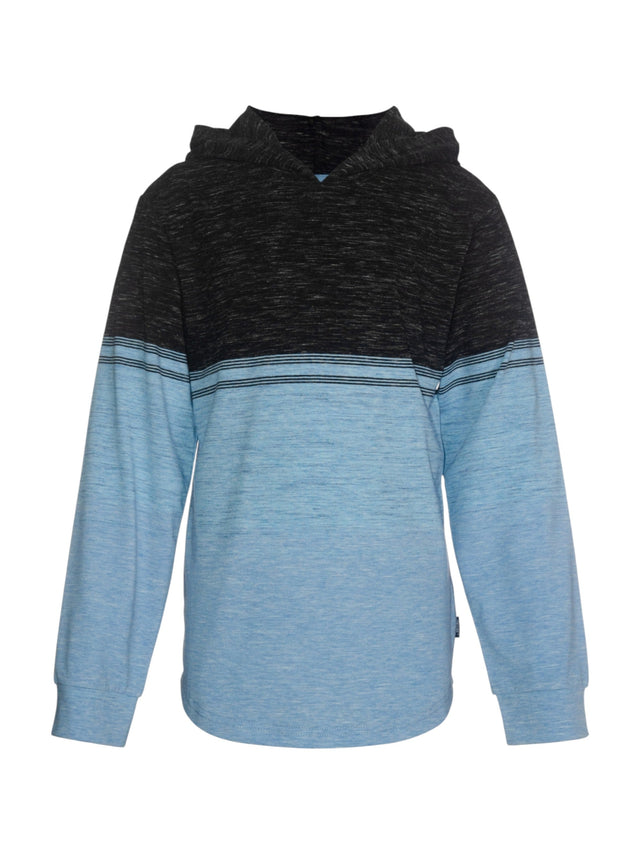 Image for Kids Boy's Heather Hoodie,Blue/Black