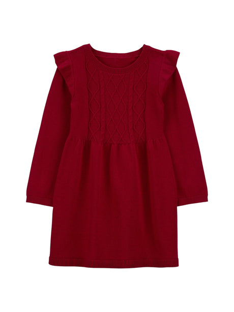 Image for Kids Girl's Knitted Dress,Red