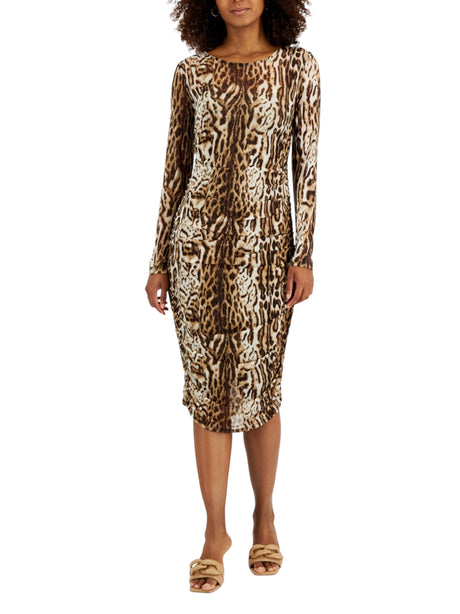 Image for Women's Printed Dress,Tiger