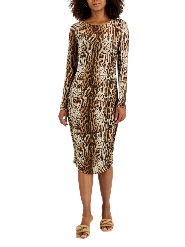 Image for Women's Printed Dress,Tiger