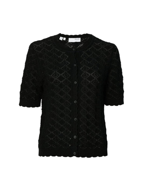 Image for Women's Open Knitted Cardigan,Black