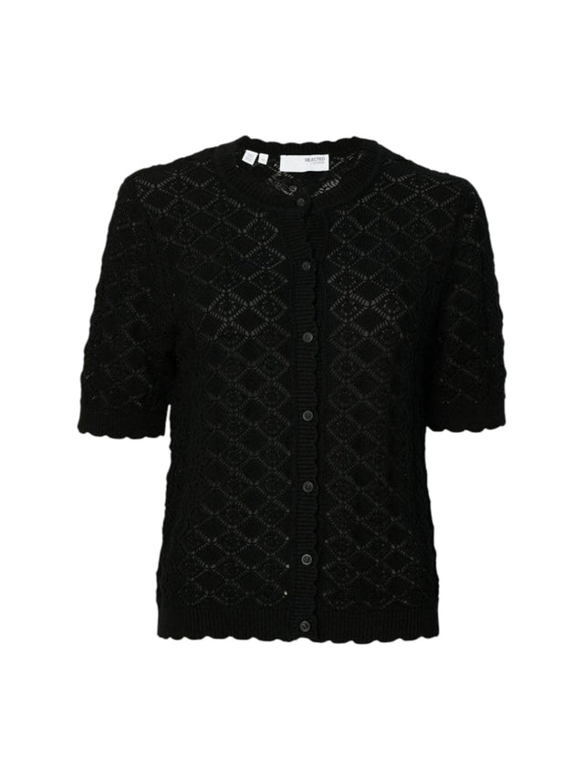 Image for Women's Open Knitted Cardigan,Black