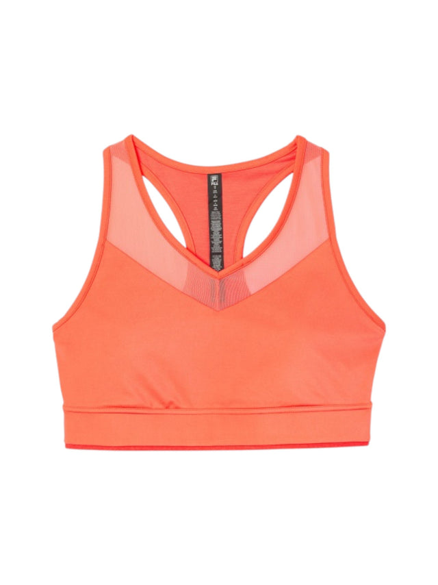 Image for Women's Plain Cropped Sports Top,Coral Pink