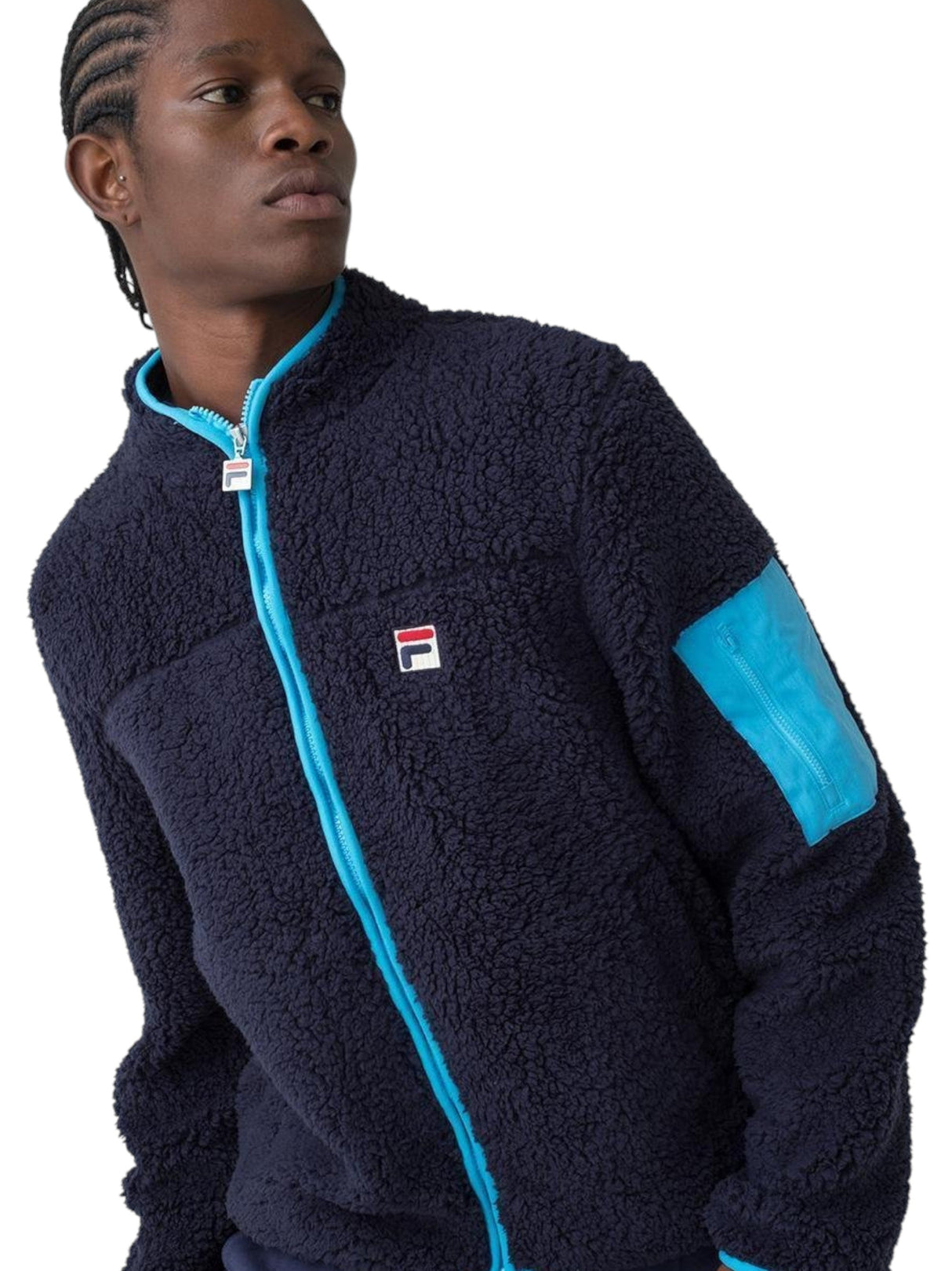 Men's Faux Fur Jacket,Navy – All Brands Factory Outlet