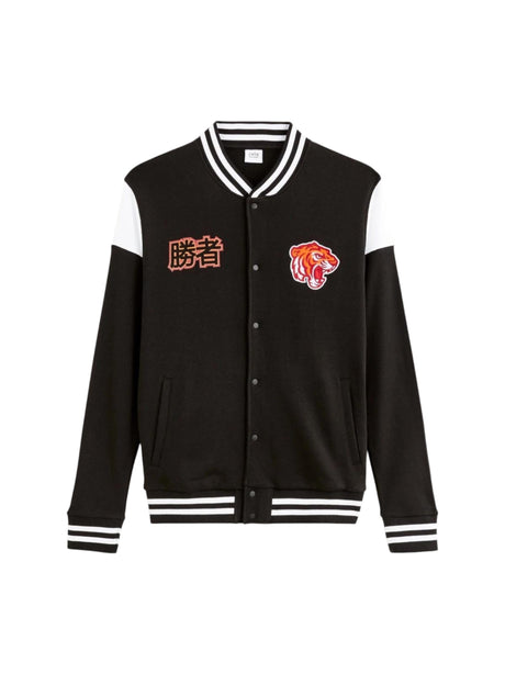 Image for Men's Graphic Printed Jacket Two Pockets,Black