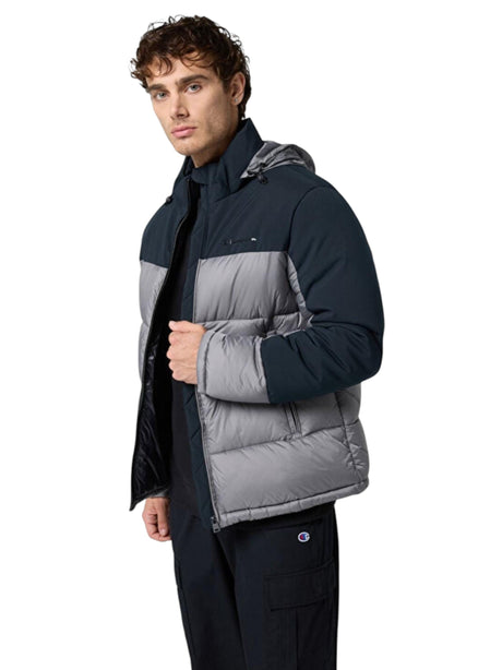Image for Men's Quilted Jacket,Grey/Black