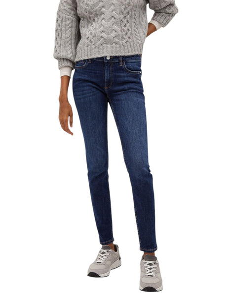 Image for Women's Washed Skinny Jeans,Navy