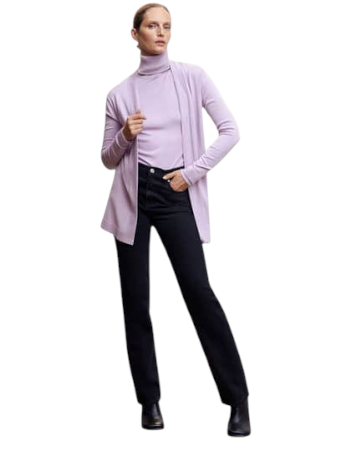 Image for Women's Knitted Top Cardigan,Purple