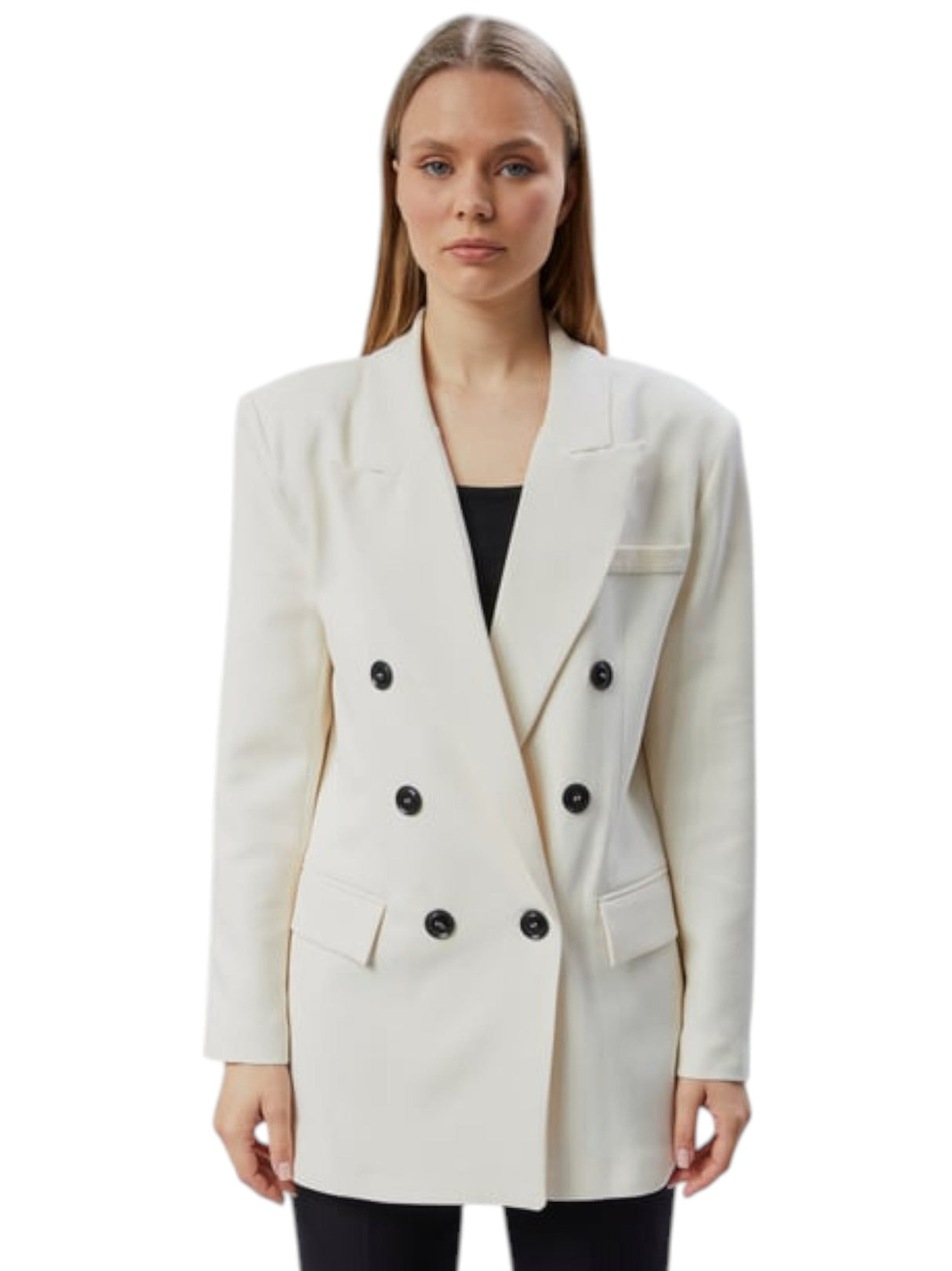 Image for Women's Plain Blazer,Beige