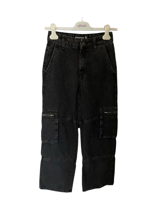 Image for Women's Pockets Washed Jeans,Black