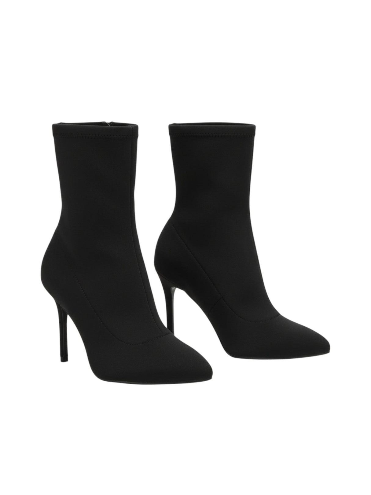 Image for Women's Ribbed Heeled Ankle Boots,Black