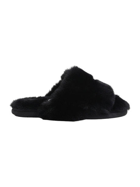 Image for Kids Girl's  Faux Fur Slipper,Black