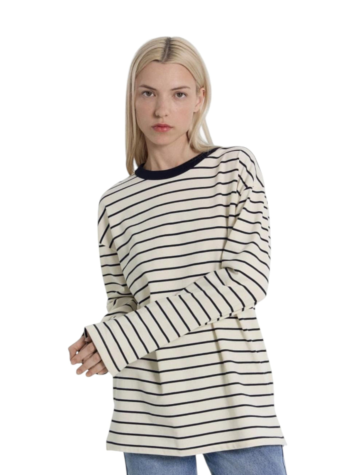 Image for Women's Striped Top,Off White