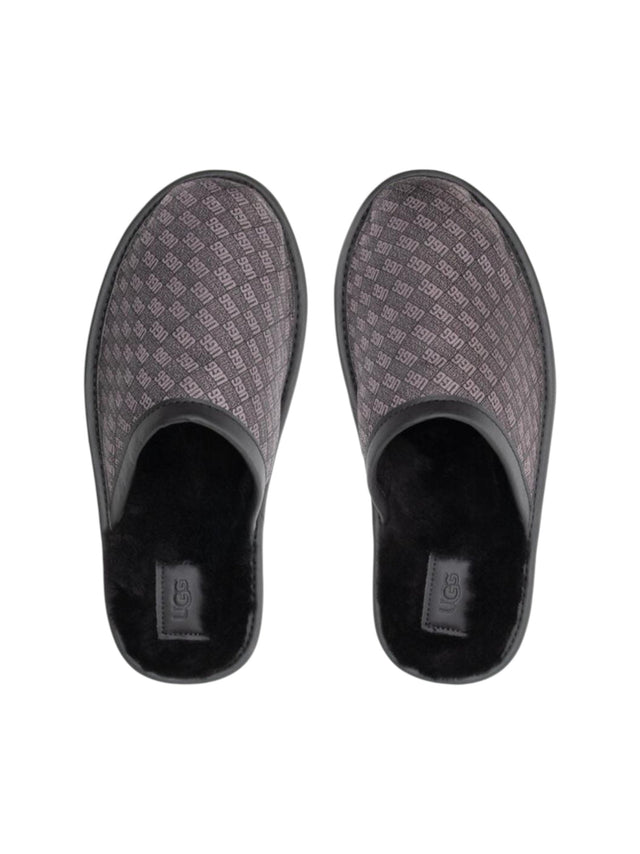 Image for Men's Printed Slipper,Dark Grey