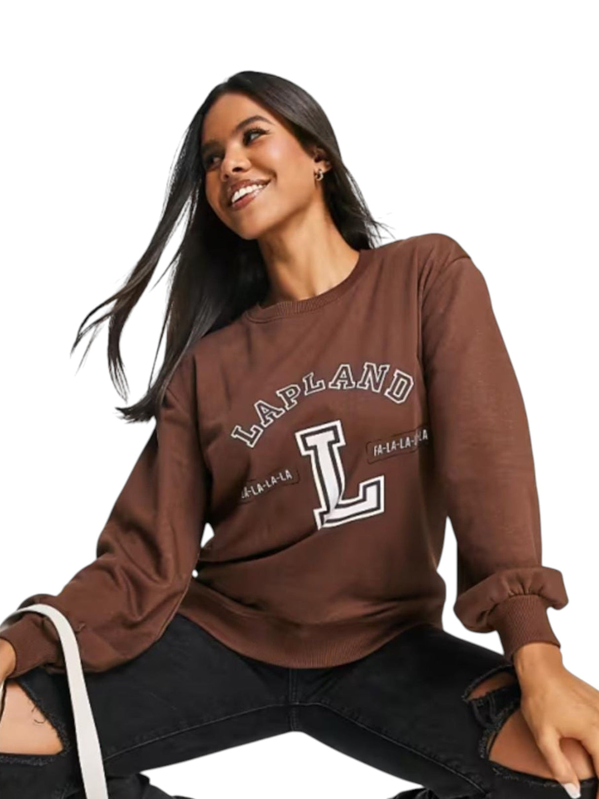 Image for Women's Printed Sweaters,Brown