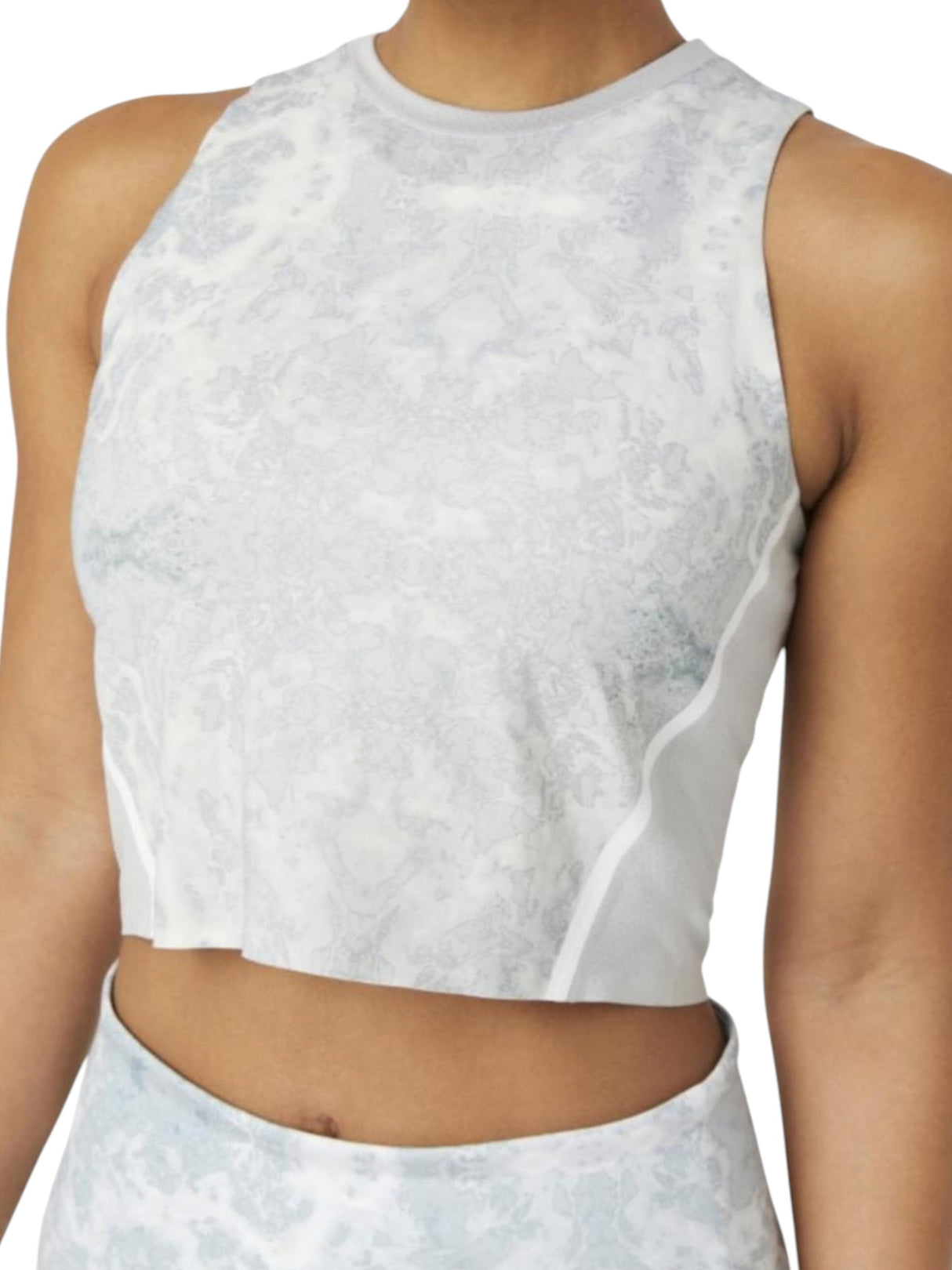 Image for Women's Graphic Sport Crop Top,Grey