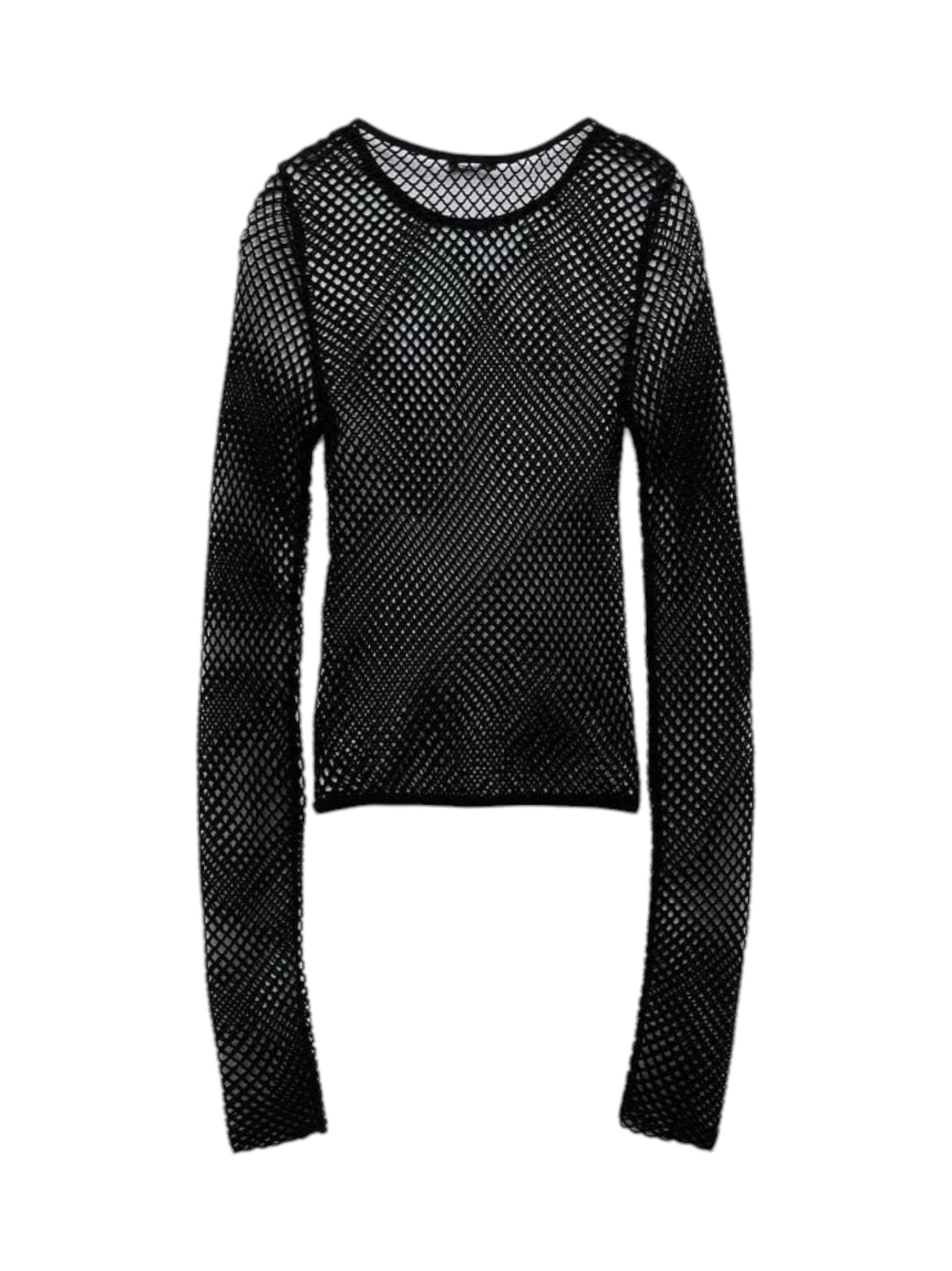 Image for Women's Open Mesh Top,Black