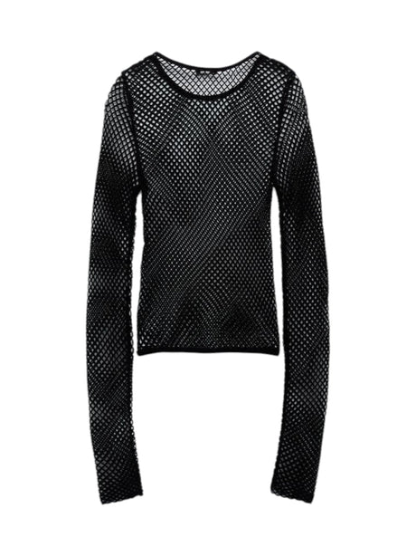 Image for Women's Open Mesh Top,Black