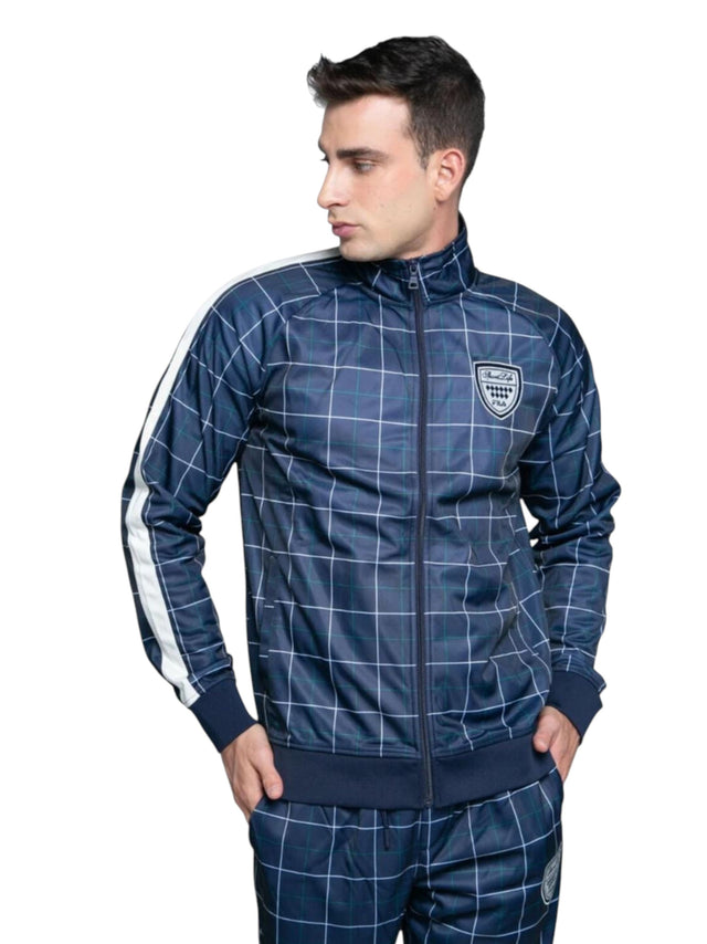 Image for Men's Plaid Sweaters,Navy