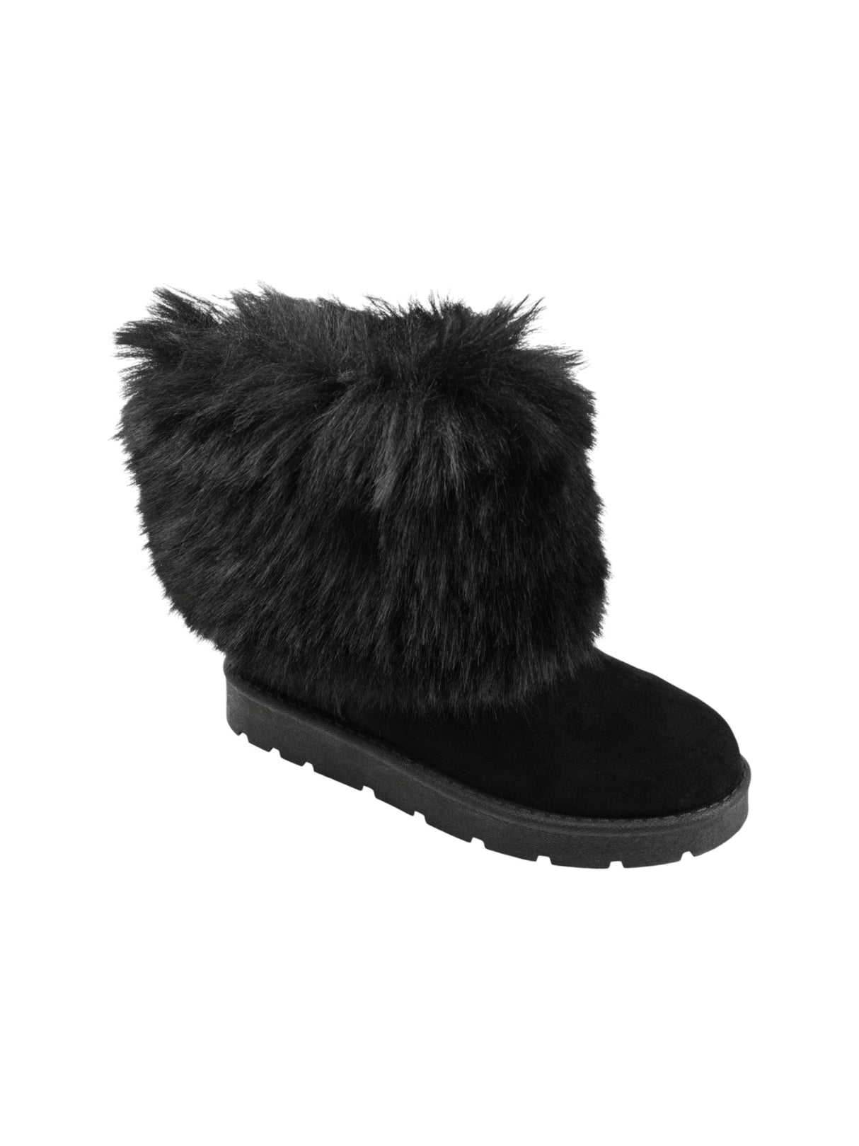 Image for Women's Faux Fur Ankle Boots,Black