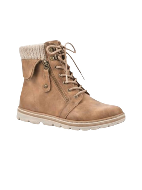 Image for Women's Textured Ankle Boots,Brown