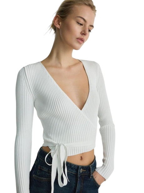 Image for Women's Ribbed Top,White
