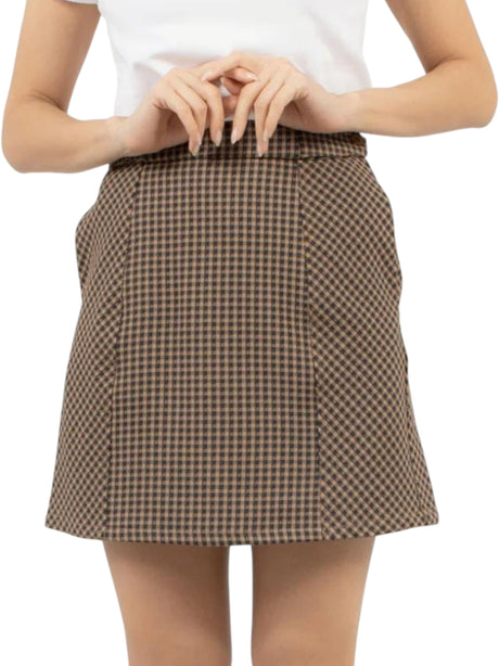 Image for Women's Plaid Skirt,Beige