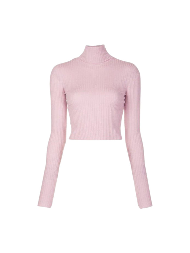 Image for Women's Ribbed Knitted Sweaters,Pink