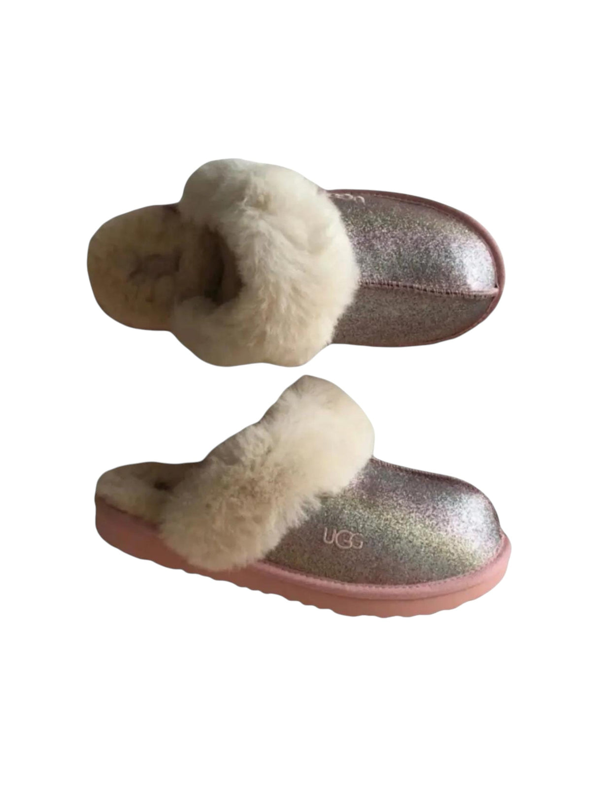 Image for Kids Girl's Lined Glitter Slippers,Pink