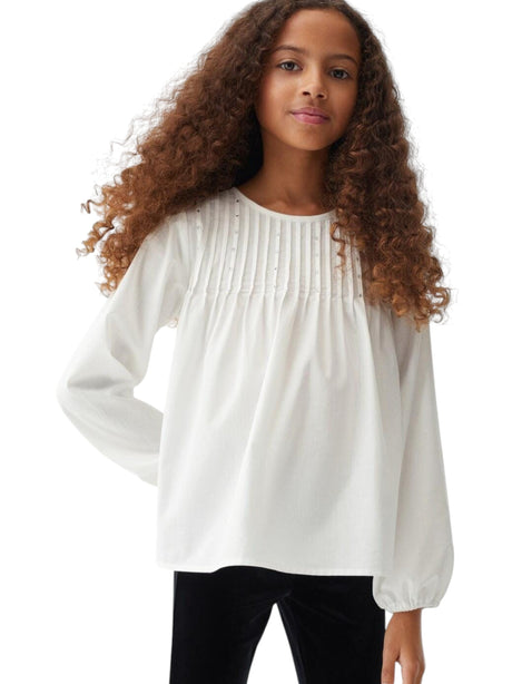 Image for Kids Girl's Rhine Stones Blouse,White