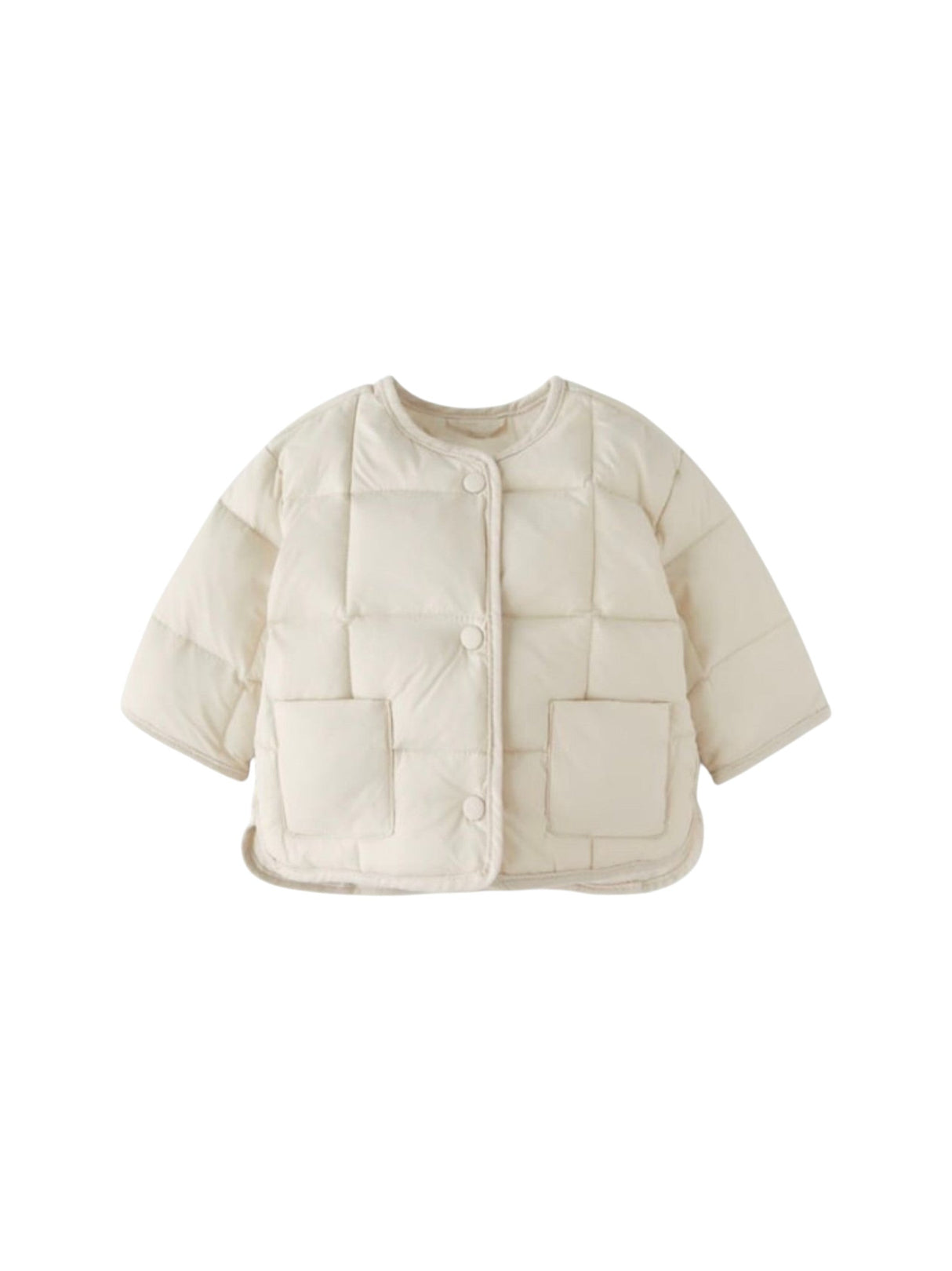 Image for Kids Girl's Quilted Jacket,Cream