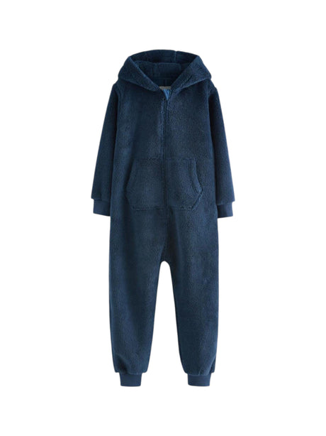 Image for Kids Boy's Faux Fur Jumpsuit,Navy
