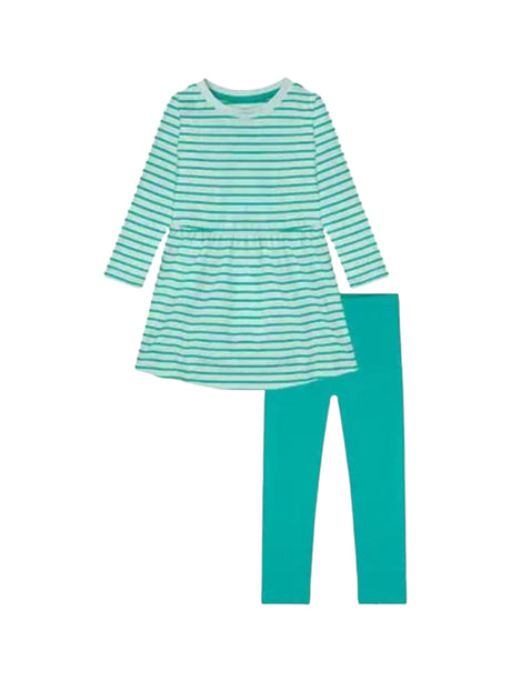 Image for Kids Girl's Striped Set Dress&Pant,Aqua
