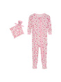 Image for Kids Girl's Hearts Printed Jumpsuit Matching Blankie Baby,Pink