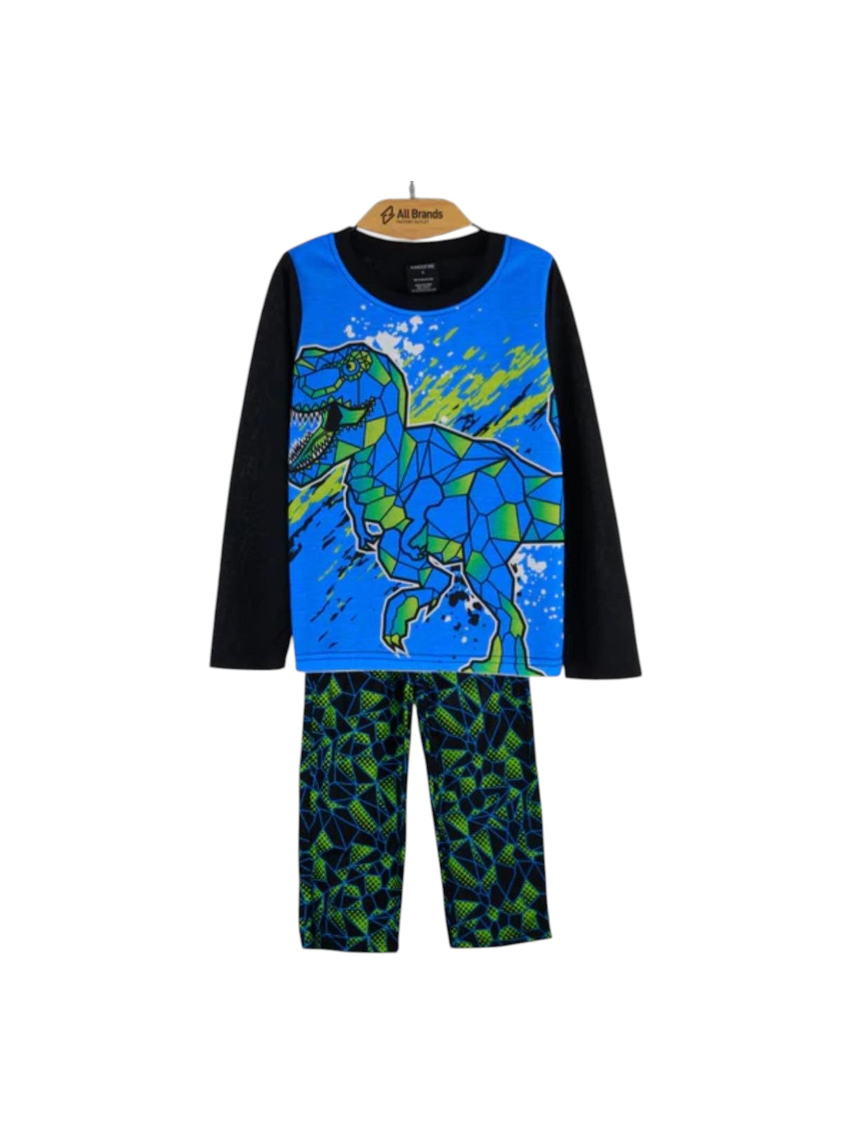 Image for Kids Boy's Printed Pajama Set Top&Pant,Blue/Black